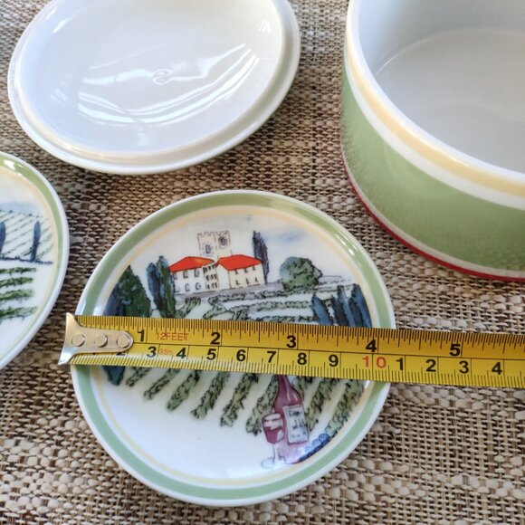 Bia Brie Camembert Baker Set of 5, VTG Cordon Bleu Porcelain Cheese Dish Set 5" - Picture 11 of 12